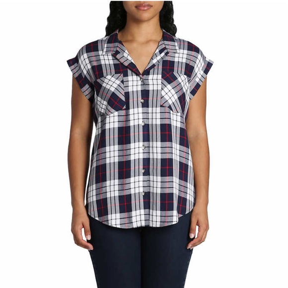 NWT Jachs Girlfriend Ladies' Short Sleeve Blouse - Picture 3 of 4